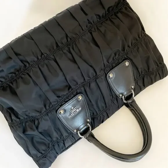 PRADA Tessuto Nylon Large Tote Shoulder Bag - Picture 13 of 16